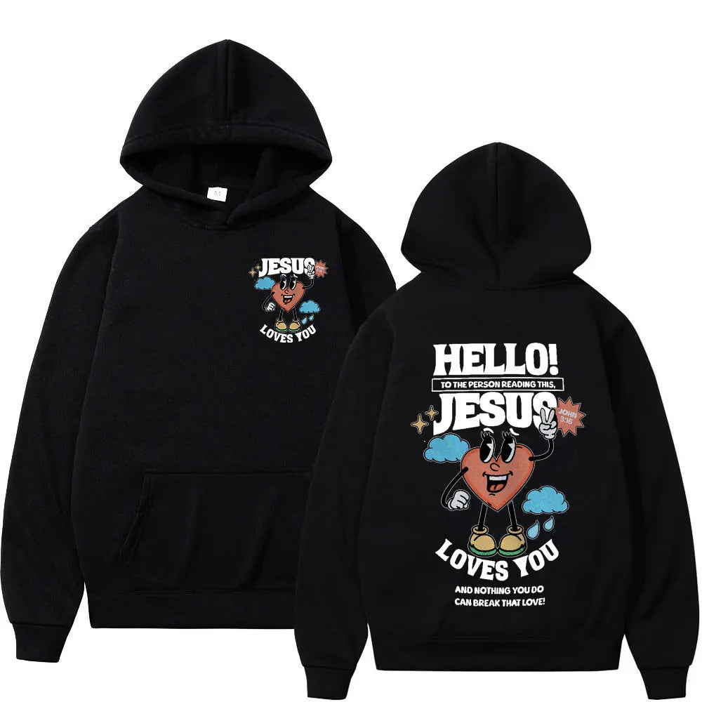 Hello Jesus Christian Unisex Hoodie
