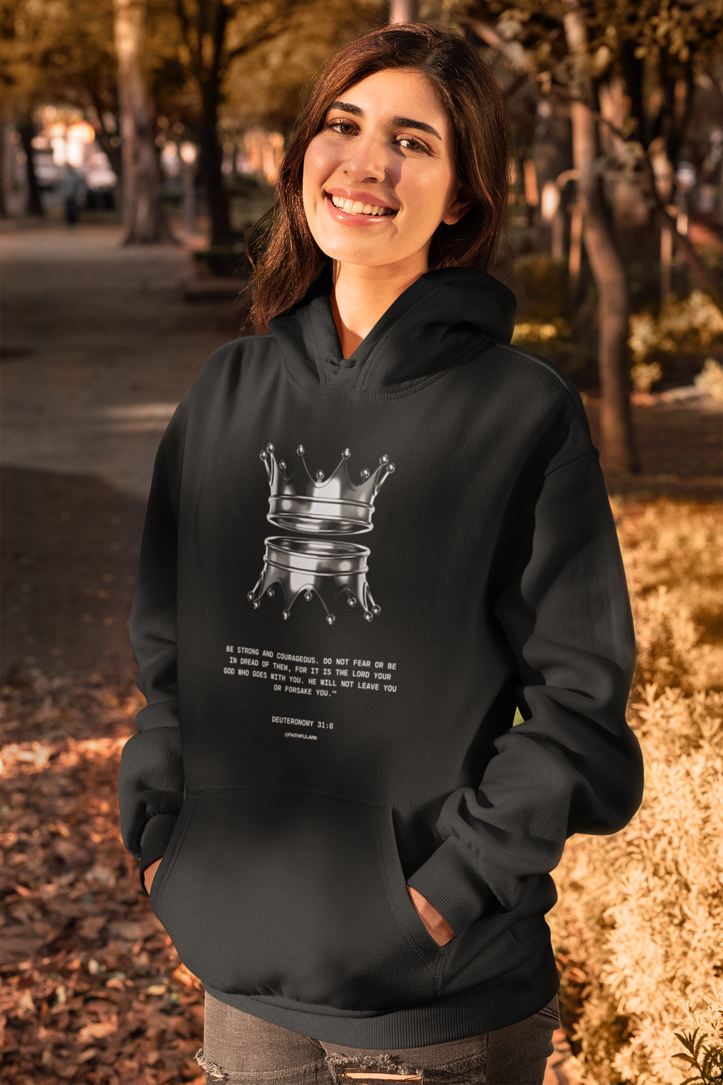 Courage & Faith Hoodie – Deuteronomy 31:6
