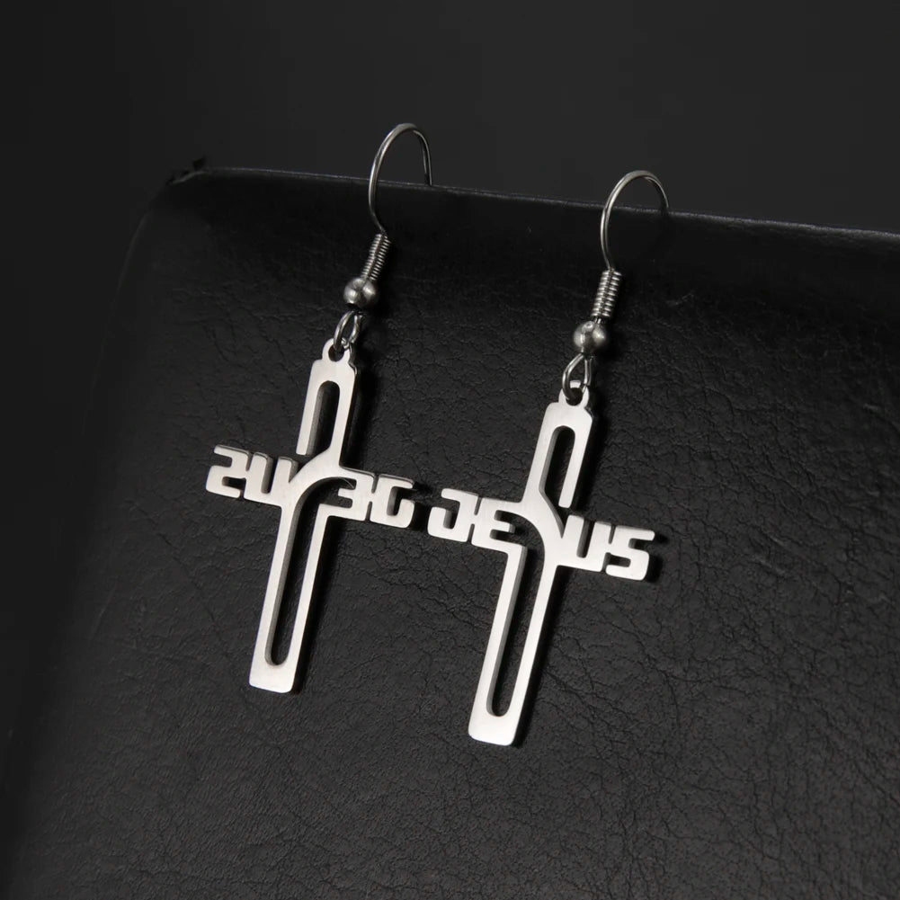 Jesus Cross Earrings – Elegant Christian Jewelry