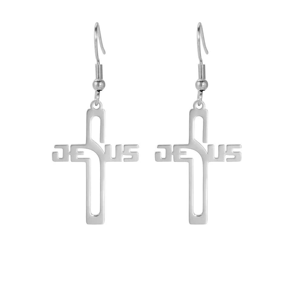 Jesus Cross Earrings – Elegant Christian Jewelry