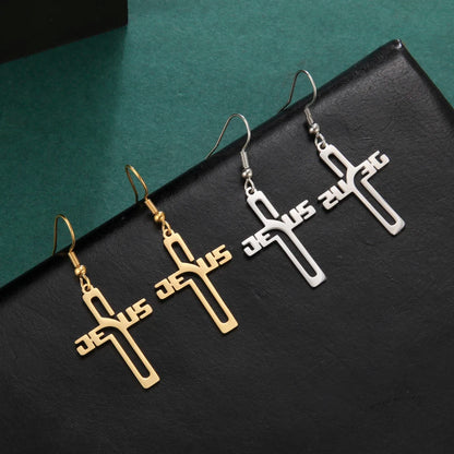 Jesus Cross Earrings – Elegant Christian Jewelry