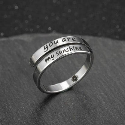 Inspirational Spiral Message Ring