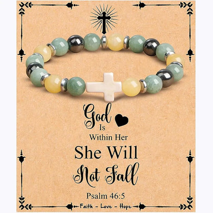 Psalm 46:5 Natural Stone Bracelet