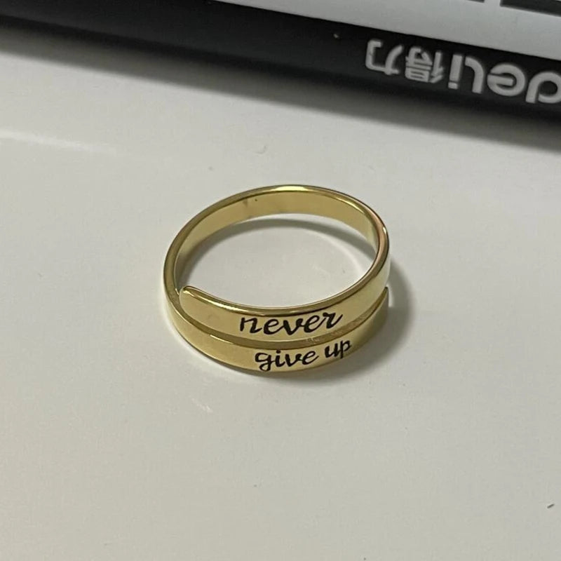 Inspirational Spiral Message Ring