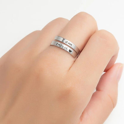 Inspirational Spiral Message Ring