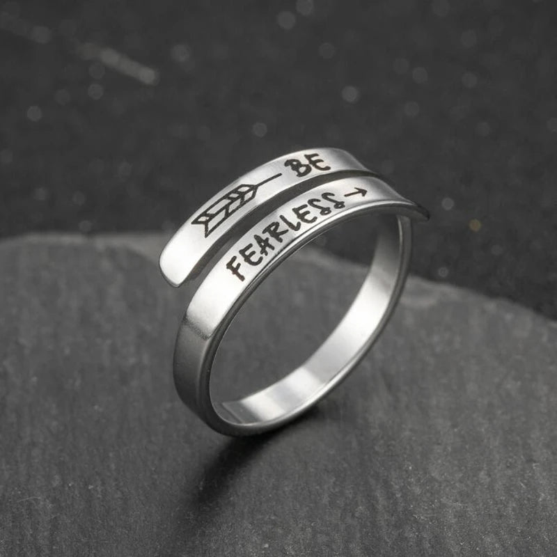 Inspirational Spiral Message Ring