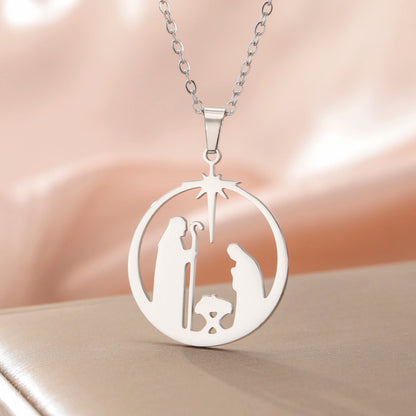 Nativity Scene Necklace – Available in Gold & Silver