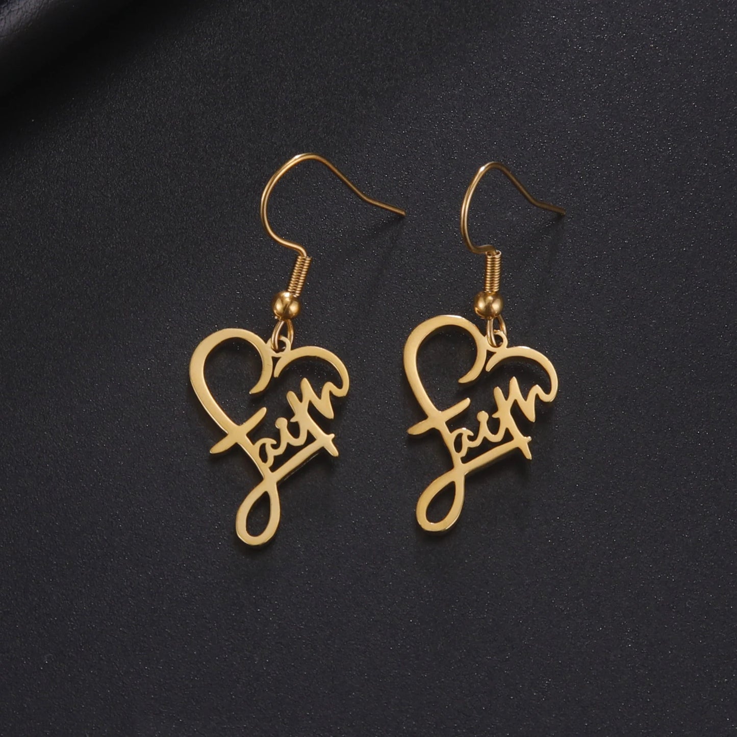 Faith Heart Earrings – Elegant & Inspirational Jewelry