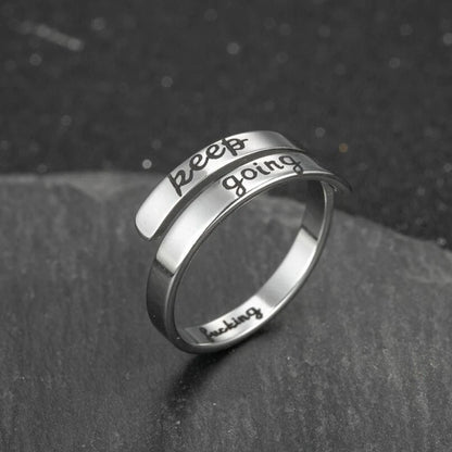 Inspirational Spiral Message Ring