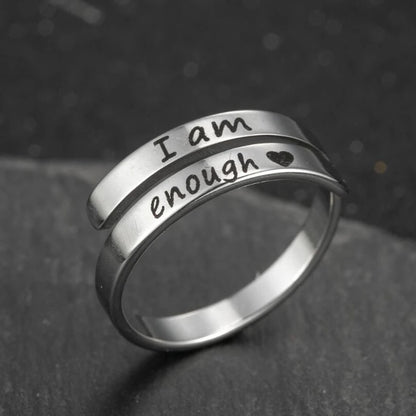 Inspirational Spiral Message Ring