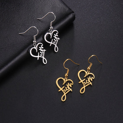 Faith Heart Earrings – Elegant & Inspirational Jewelry