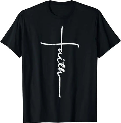 Faith Cross T-Shirt – Simple and Elegant