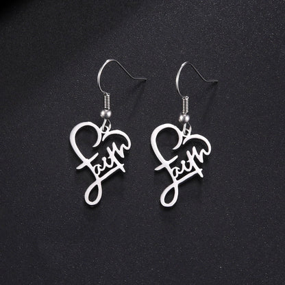 Faith Heart Earrings – Elegant & Inspirational Jewelry