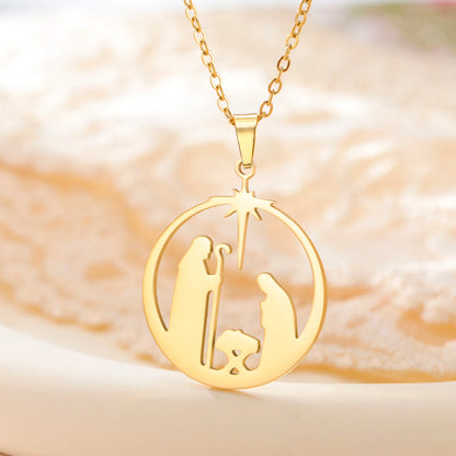 Nativity Scene Necklace – Available in Gold & Silver