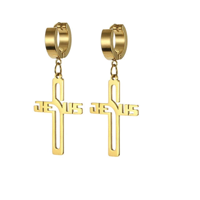 Jesus Cross Earrings – Elegant Christian Jewelry