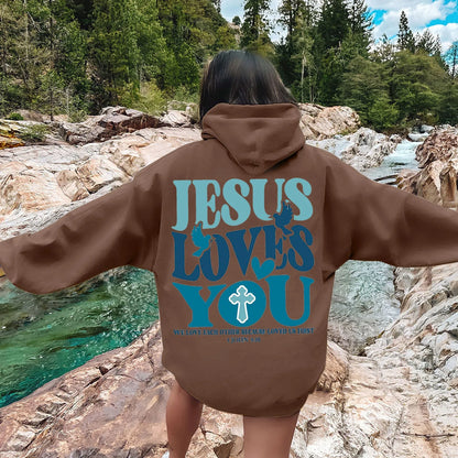 Jesus Loves You Oversized Hoodie – 1 John 4:19