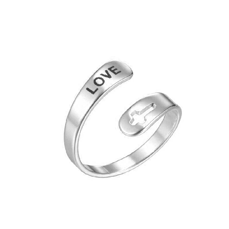 Inspirational Spiral Message Ring