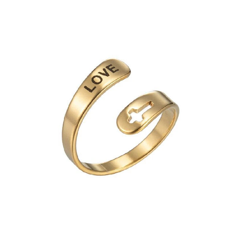 Inspirational Spiral Message Ring