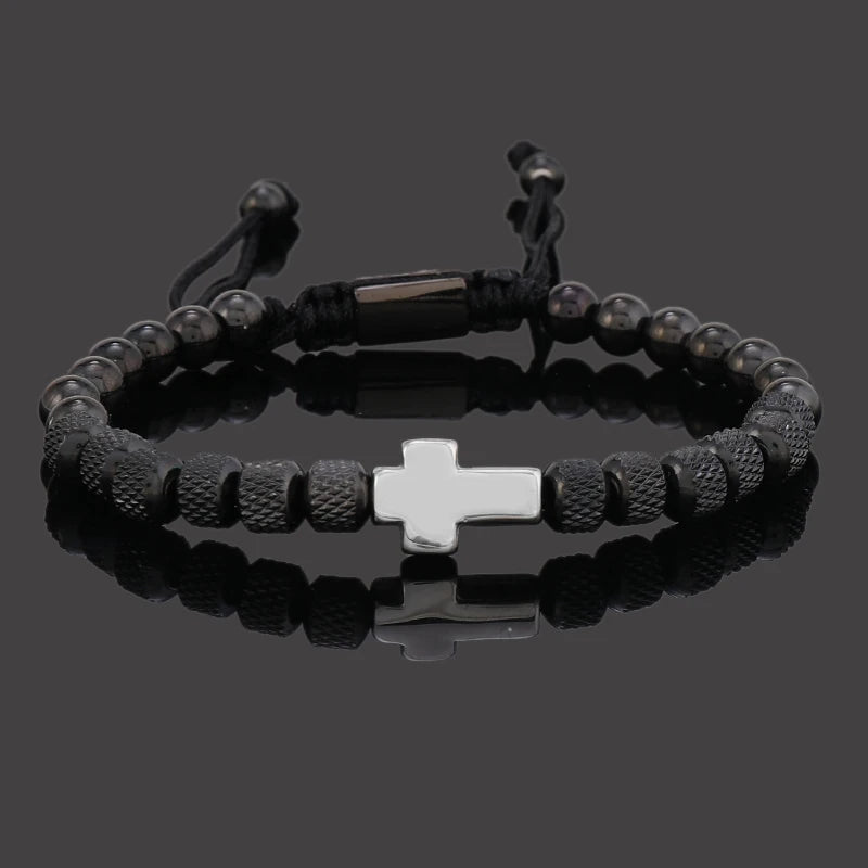 Gold Cross Beaded Bracelet – A Timeless Symbol of Faith