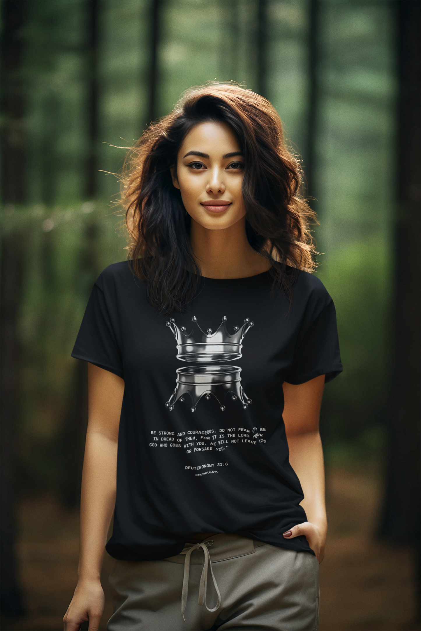 Courage & Faith T-Shirt – Deuteronomy 31:6