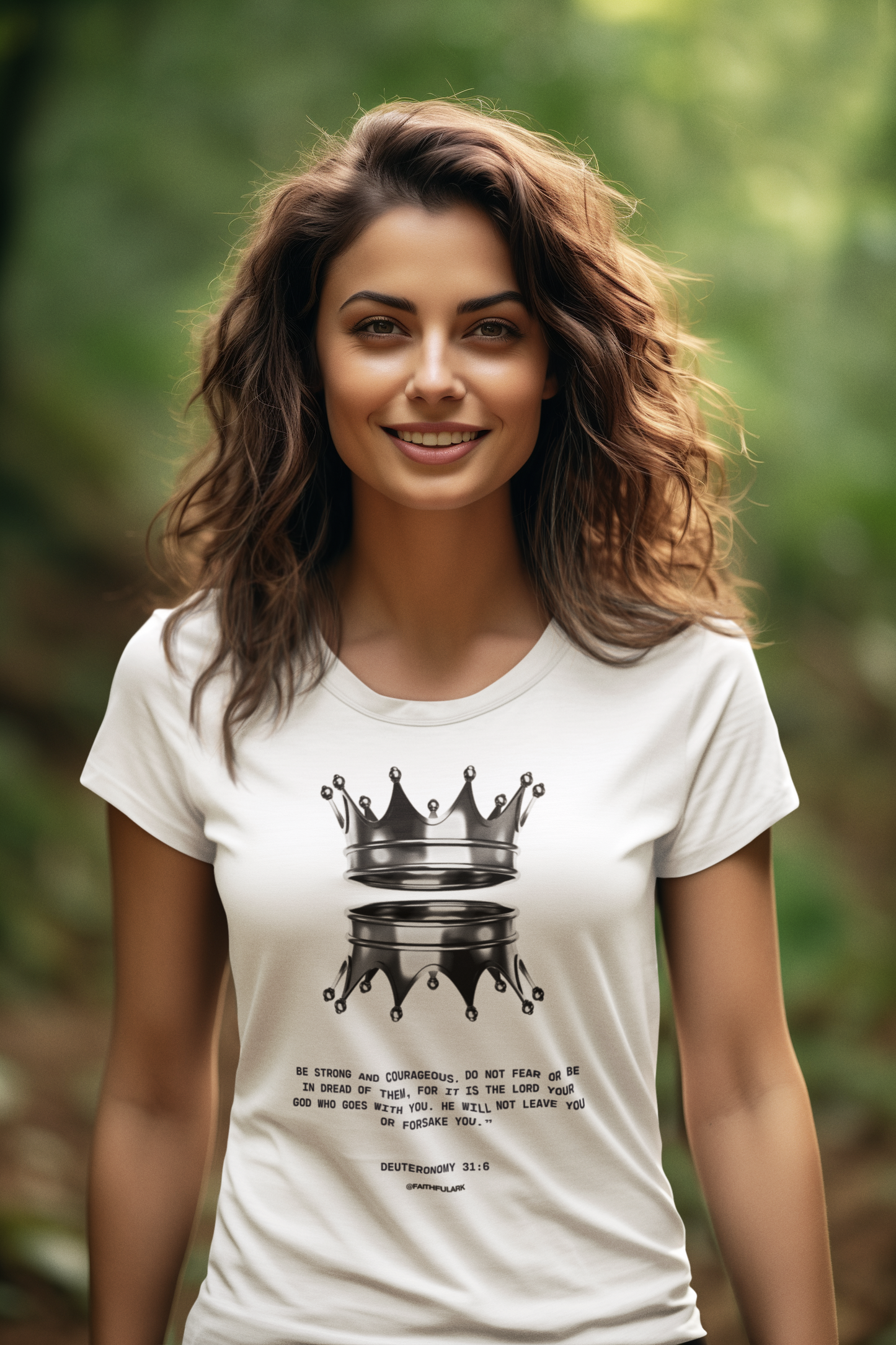 Courage & Faith T-Shirt – Deuteronomy 31:6